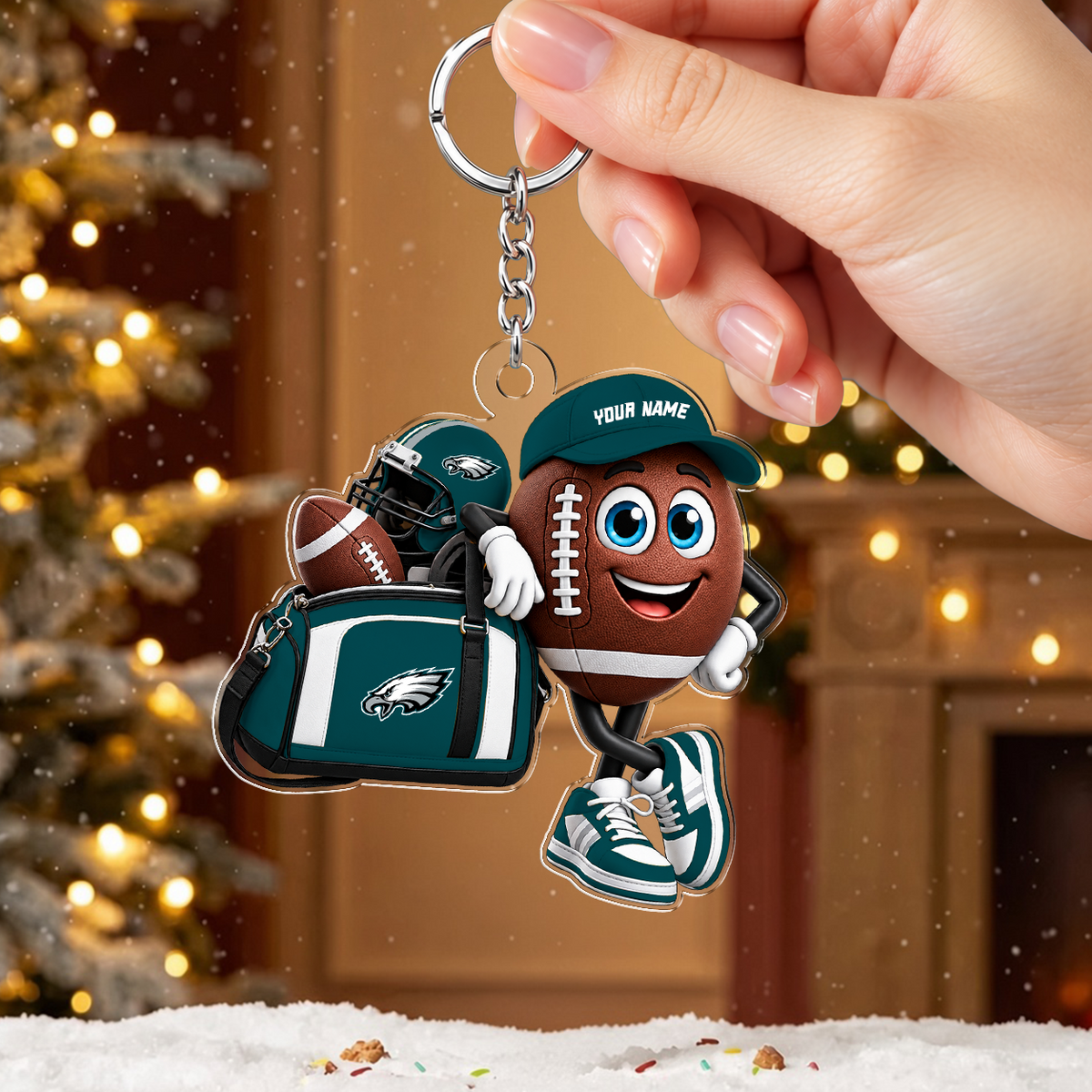 [SPECIAL OFFER] NEW CUSTOMIZED NFL02 PPE PHILADELPHIA EAGLES ACRYLIC KEYCHAIN