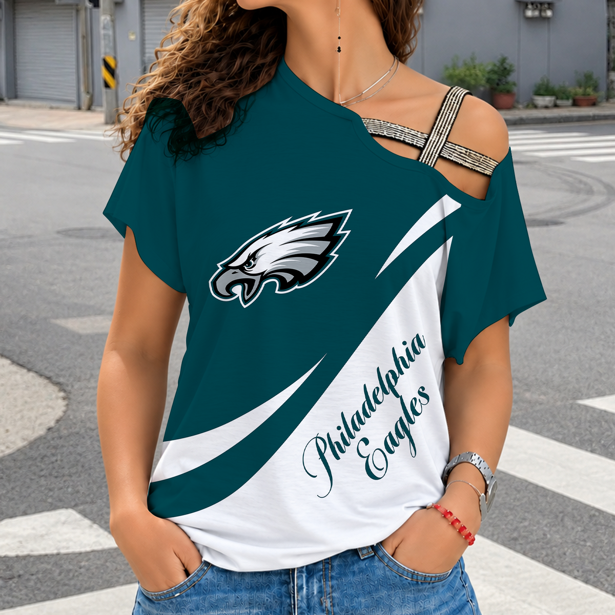 [SPECIAL OFFER] NEW CUSTOMIZED NFL02 PPE PHILADELPHIA EAGLES SHOULDER SHIRT