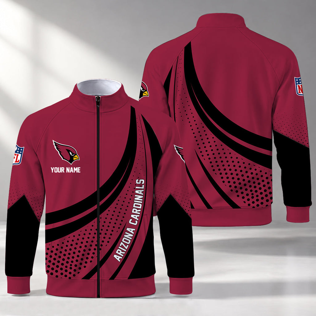 [SPECIAL OFFER] NEW CUSTOMIZED NFL20 ARC ARIZONA CARDINALS STAND COLLAR JACKET