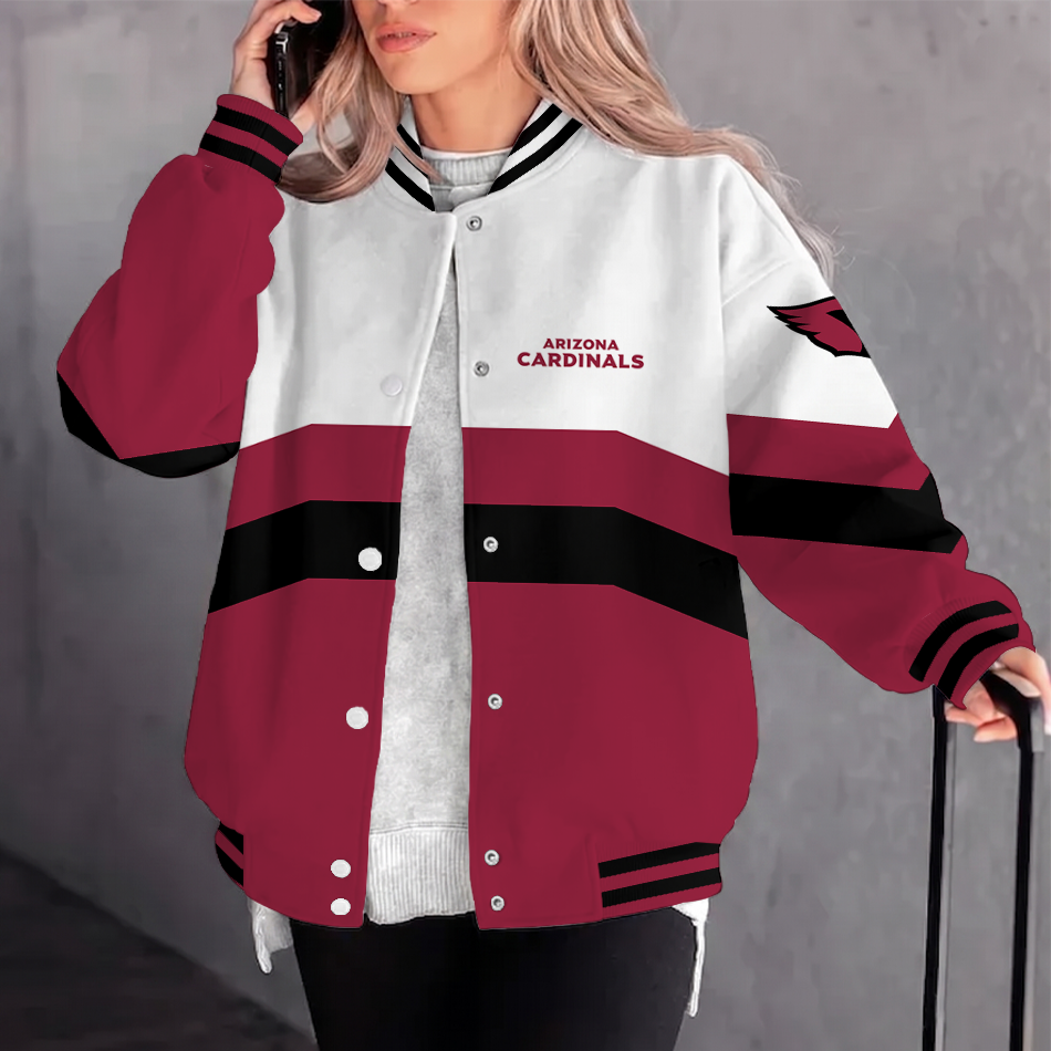 [SPECIAL OFFER] NEW CUSTOMIZED NFL20 ARC ARIZONA CARDINALS SATIN VARSITY & BASEBALL JACKET