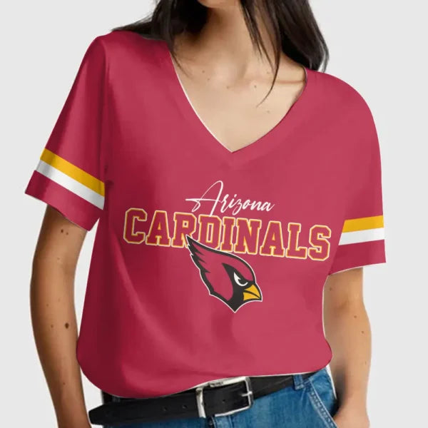 [SPECIAL OFFER] NEW CUSTOMIZED NFL20 ARC ARIZONA CARDINALS V-NECK FEMALE SHIRT