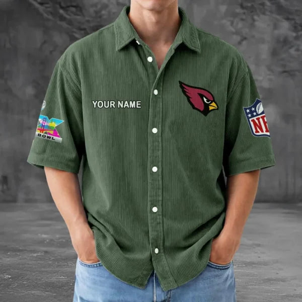 [SPECIAL OFFER] NEW CUSTOMIZED NFL20 ARC ARIZONA CARDINALS SEERSUCKER BUTTON SHIRT