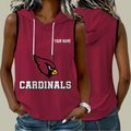 [SPECIAL OFFER] NEW CUSTOMIZED NFL20 ARC ARIZONA CARDINALS WOMEN'S SLEEVELESS HOODED POCKET TANK TOP