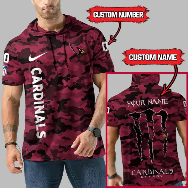 [SPECIAL OFFER] NEW CUSTOMIZED NFL20 ARC ARIZONA CARDINALS SHORT SLEEVE HOODIE