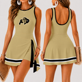 [FAN FAVORITE] NEW CUSTOMIZED NCAA FBS20 CRB COLORADO BUFFALOES WOMEN'S SUMMER SKORT DRESS