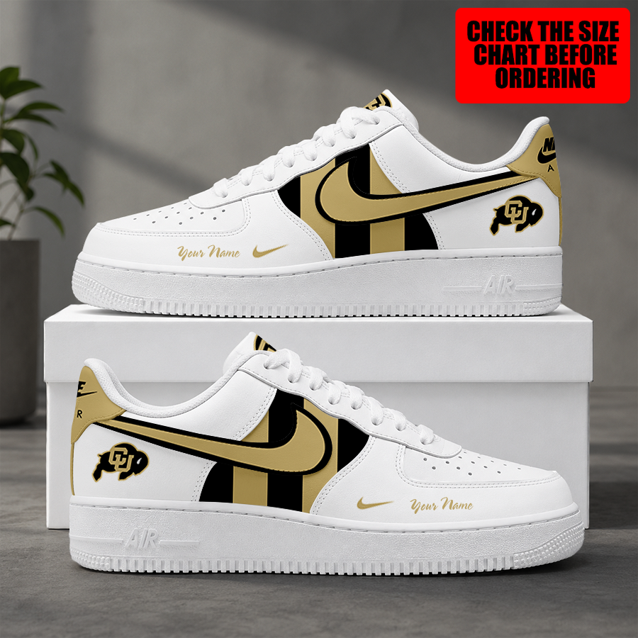 [FAN FAVORITE] NEW CUSTOMIZED NCAA FBS20 CRB COLORADO BUFFALOES AF1 SHOES