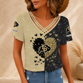 [FAN FAVORITE] NEW CUSTOMIZED NCAA FBS20 CRB COLORADO BUFFALOES V-NECK SHIRT