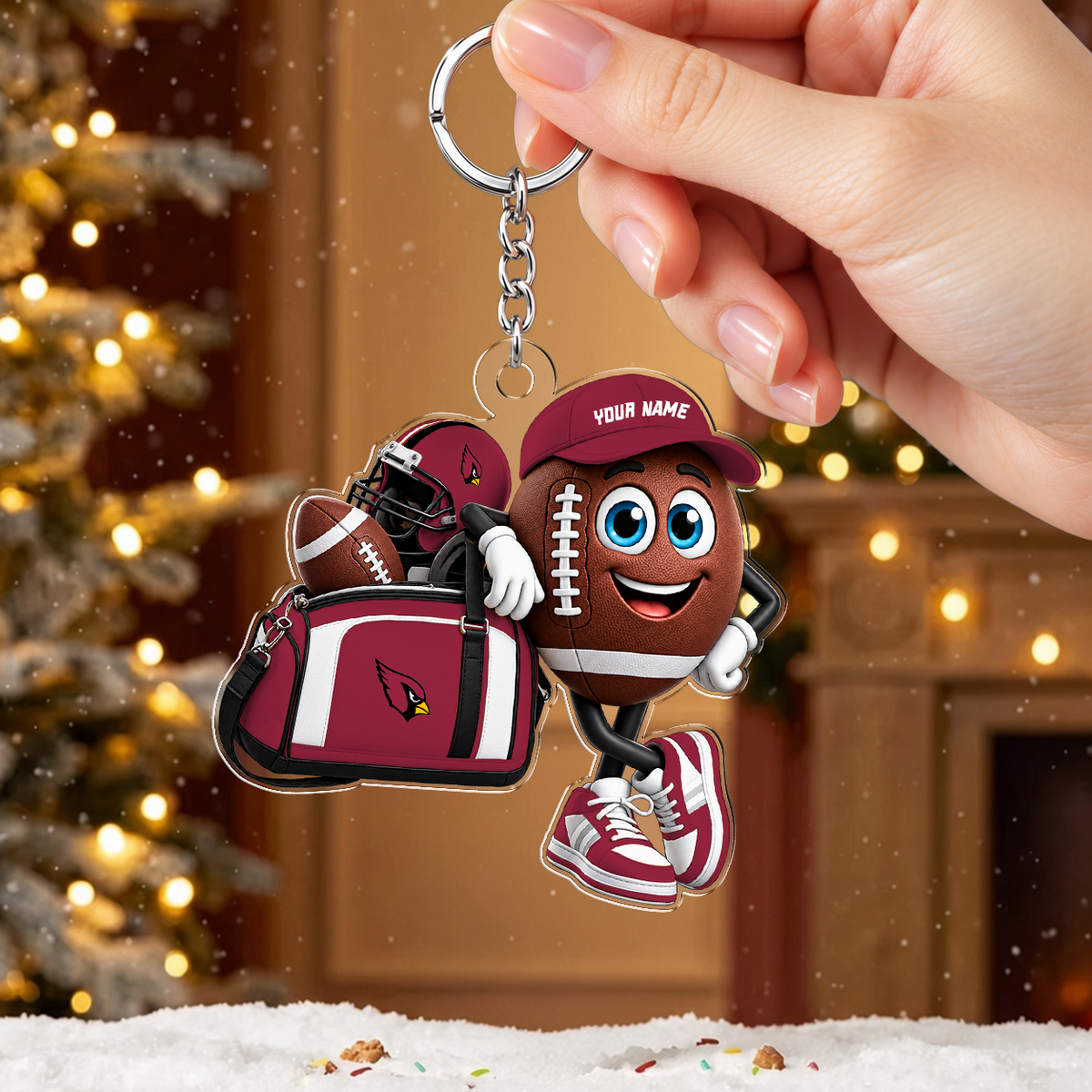 [SPECIAL OFFER] NEW CUSTOMIZED NFL20 ARC ARIZONA CARDINALS ACRYLIC KEYCHAIN