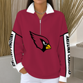 [SPECIAL OFFER] NEW CUSTOMIZED NFL20 ARC ARIZONA CARDINALS QUARTER ZIP RIBBED SWEATER