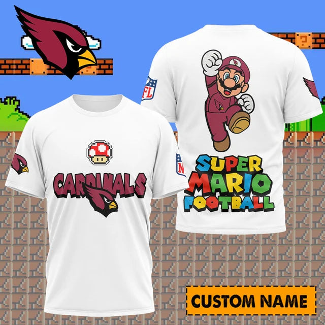 [SPECIAL OFFER] NEW CUSTOMIZED NFL20 ARC ARIZONA CARDINALS SUPER MARIO T-SHIRT, HOODIE, ZIP HOODIE