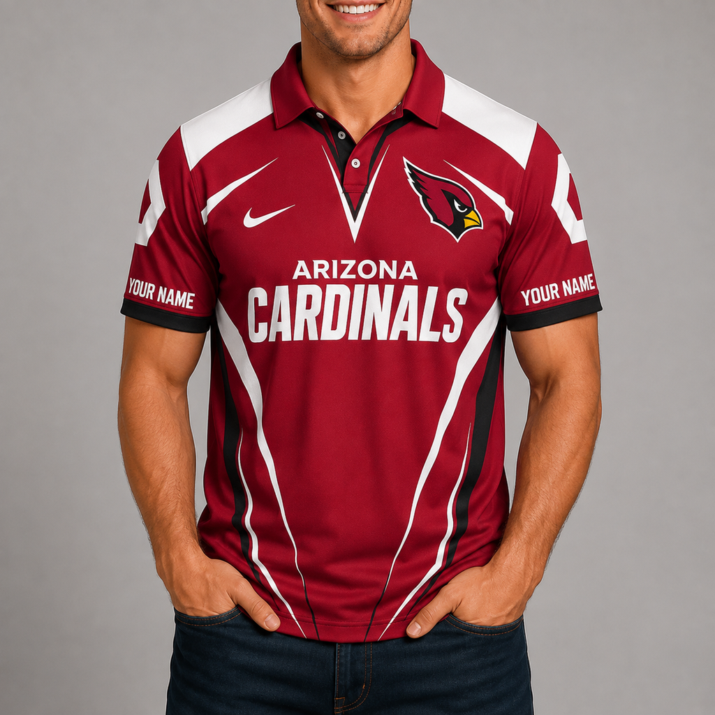 [SPECIAL OFFER] NEW CUSTOMIZED NFL20 ARC ARIZONA CARDINALS POLO SHIRT