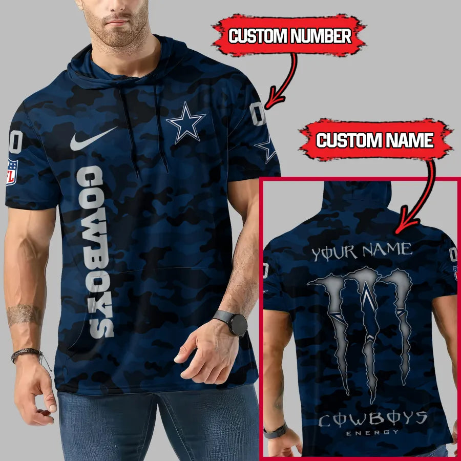 [SPECIAL OFFER] NEW CUSTOMIZED NFL21 DCB DALLAS COWBOYS SHORT SLEEVE HOODIE