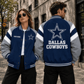 [SPECIAL OFFER] NEW CUSTOMIZED NFL21 DCB DALLAS COWBOYS SATIN VARSITY & BASEBALL JACKET