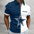[SPECIAL OFFER] NEW CUSTOMIZED NFL21 DCB DALLAS COWBOYS ZIP POLO SHIRT