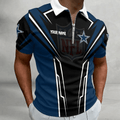 [SPECIAL OFFER] NEW CUSTOMIZED NFL21 DCB DALLAS COWBOYS ZIP POLO SHIRT