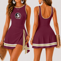 [FAN FAVORITE] NEW CUSTOMIZED NCAA FBS21 FLS FLORIDA STATE SEMINOLES WOMEN'S SUMMER SKORT DRESS