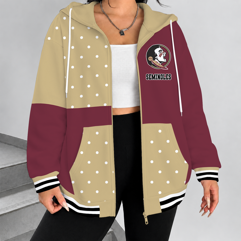 [FAN FAVORITE] NEW CUSTOMIZED NCAA FBS21 FLS FLORIDA STATE SEMINOLES ZIP HOODIE