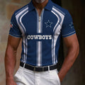 [SPECIAL OFFER] NEW CUSTOMIZED NFL21 DCB DALLAS COWBOYS ZIP POLO SHIRT