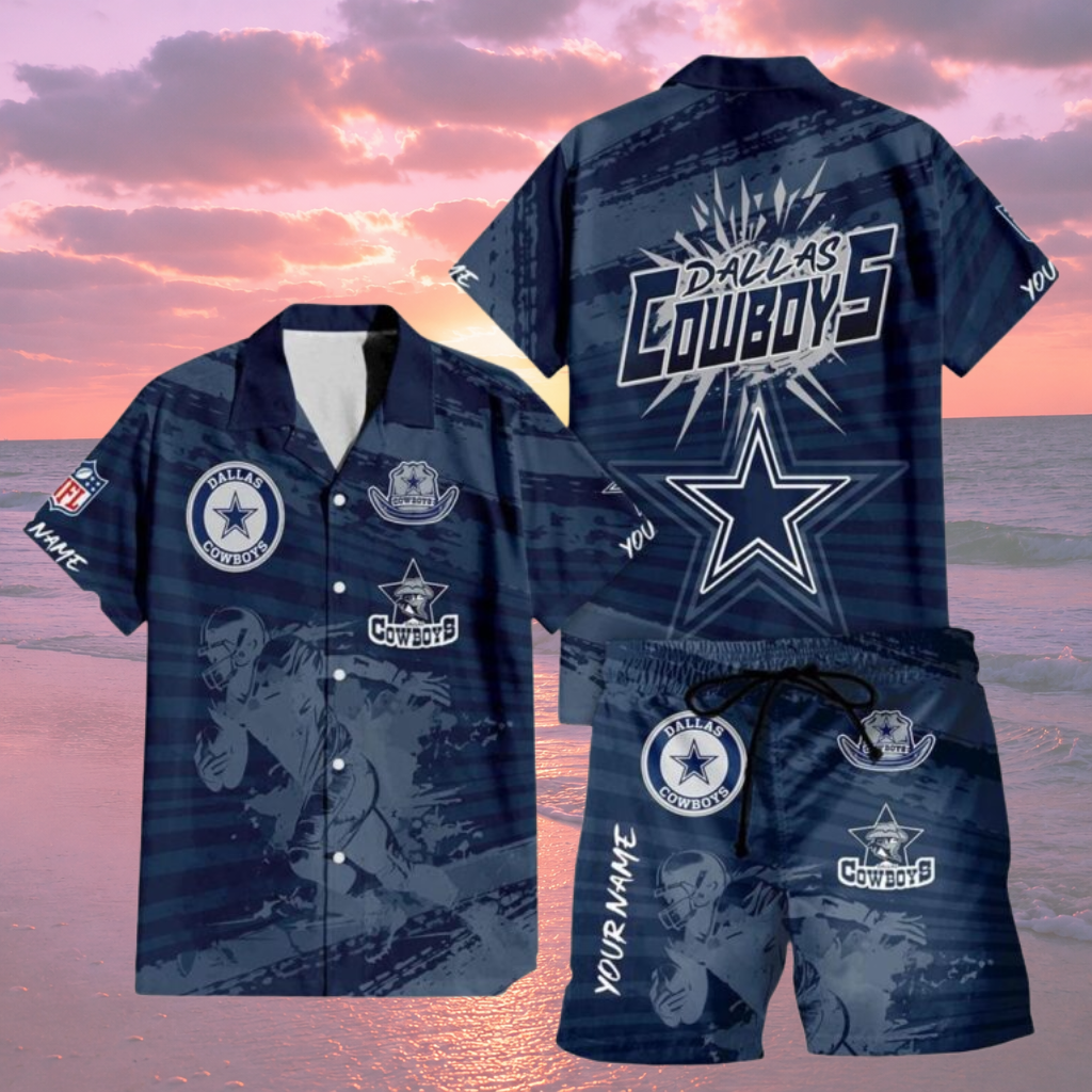 [SPECIAL OFFER] NEW CUSTOMIZED NFL21 DCB DALLAS COWBOYS UNISEX HAWAIIAN SHIRT & SHORTS SET