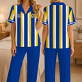 [SPECIAL OFFER] NEW CUSTOMIZED NFL22 LAR LOS ANGELES RAMS SHORT SLEEVE & LONG PANTS PAJAMAS SET