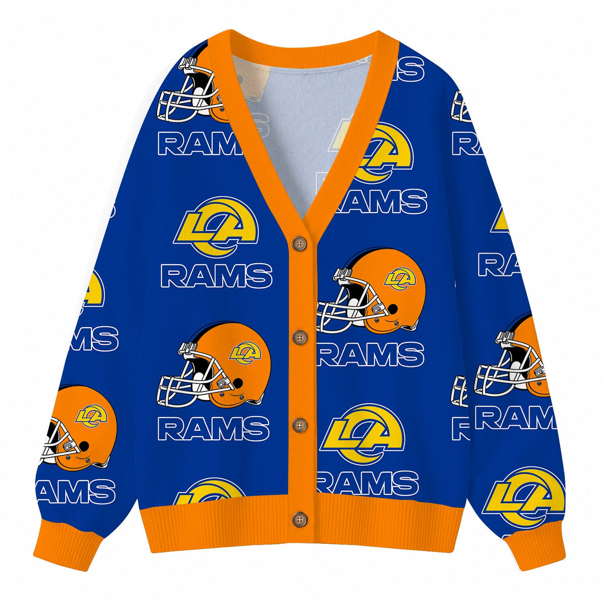 [SPECIAL OFFER] NEW CUSTOMIZED NFL22 LAR LOS ANGELES RAMS CARDIGAN
