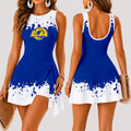 [SPECIAL OFFER] NEW CUSTOMIZED NFL22 LAR LOS ANGELES RAMS WOMEN'S SUMMER SKORT DRESS