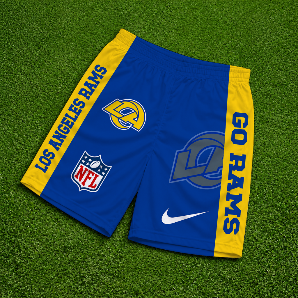 [SPECIAL OFFER] NEW CUSTOMIZED NFL22 LAR LOS ANGELES RAMS SHORT PANTS