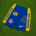 [SPECIAL OFFER] NEW CUSTOMIZED NFL22 LAR LOS ANGELES RAMS SHORT PANTS