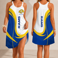 [SPECIAL OFFER] NEW CUSTOMIZED NFL22 LAR LOS ANGELES RAMS CAMISOLE DRESS