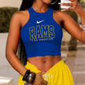 [SPECIAL OFFER] NEW CUSTOMIZED NFL22 LAR LOS ANGELES RAMS WOMEN'S CROP TOP & LONGPANTS SET