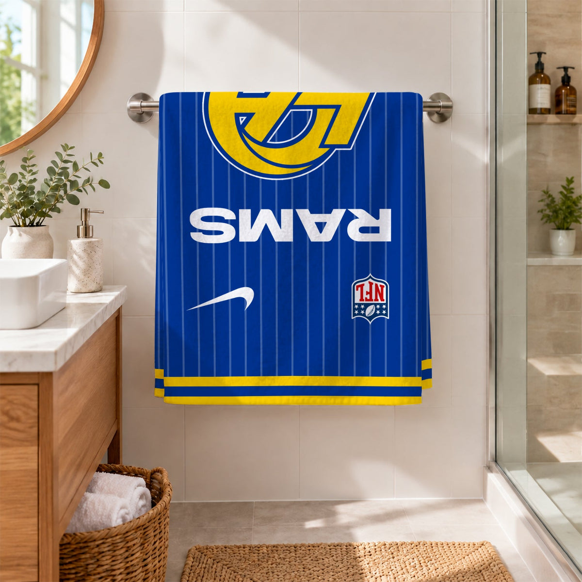 [SPECIAL OFFER] NEW CUSTOMIZED NFL22 LAR LOS ANGELES RAMS BEACH TOWEL