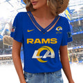 [SPECIAL OFFER] NEW CUSTOMIZED NFL22 LAR LOS ANGELES RAMS V-NECK SHIRT