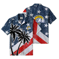 [SPECIAL OFFER] NEW CUSTOMIZED NFL22 LAR LOS ANGELES RAMS PATRIOTIC 250 USA HAWAIIAN SHIRT