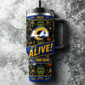 [SPECIAL OFFER] NEW CUSTOMIZED NFL22 LAR LOS ANGELES RAMS HALLOWEEN  40OZ TUMBLER