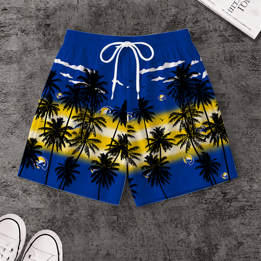 [SPECIAL OFFER] NEW CUSTOMIZED NFL22 LAR LOS ANGELES RAMS SHORT PANTS