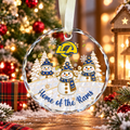 [SPECIAL OFFER] NEW CUSTOMIZED NFL22 LAR LOS ANGELES RAMS ROUND GLASS ORNAMENT