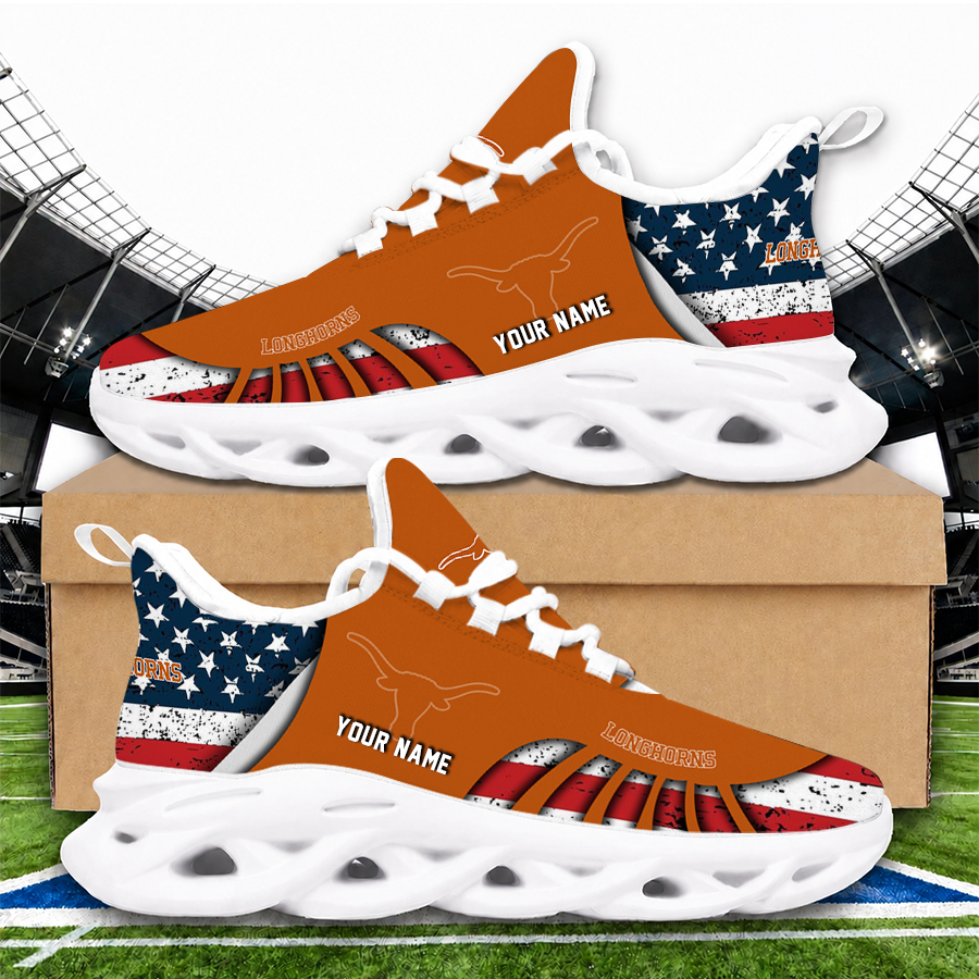 [FAN FAVORITE] NEW CUSTOMIZED NCAA FBS22 TXL TEXAS LONGHORNS CLUNKY SNEAKERS