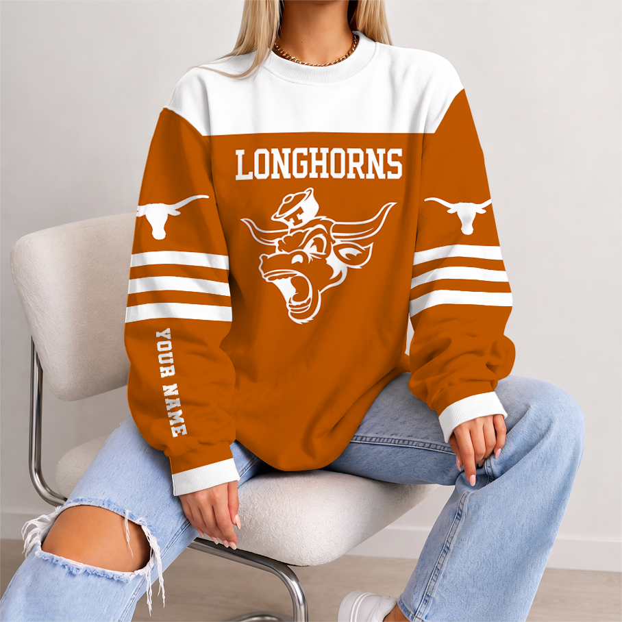 [FAN FAVORITE] NEW CUSTOMIZED NCAA FBS22 TXL TEXAS LONGHORNS UNISEX SWEATSHIRT