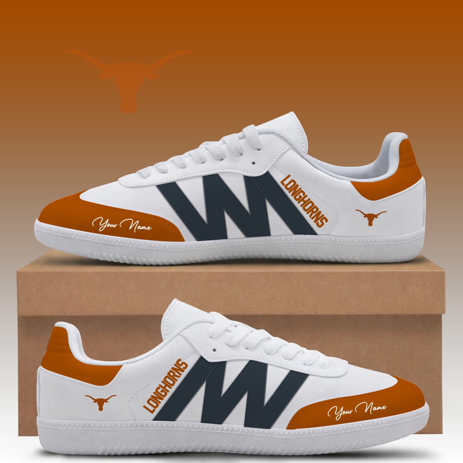 [FAN FAVORITE] NEW CUSTOMIZED NCAA FBS22 TXL TEXAS LONGHORNS CLASSIC SNEAKERS