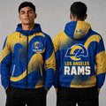 [SPECIAL OFFER] NEW CUSTOMIZED NFL22 LAR LOS ANGELES RAMS WINDBREAKER JACKET