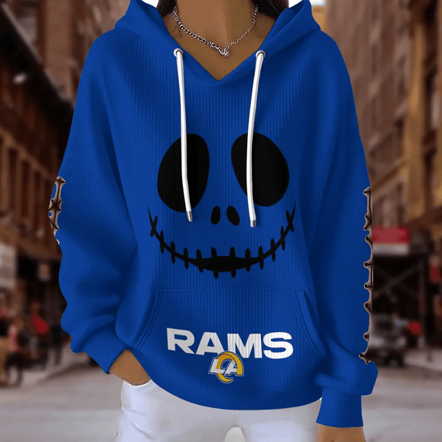 [SPECIAL OFFER] NEW CUSTOMIZED NFL22 LAR LOS ANGELES RAMS RIBBED HOODIE & SWEATSHIRT