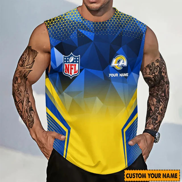 [SPECIAL OFFER] NEW CUSTOMIZED NFL22 LAR LOS ANGELES RAMS MEN'S GYM SHIRT