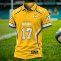 [SPECIAL OFFER] NEW CUSTOMIZED NFL22 LAR LOS ANGELES RAMS POLO SHIRT