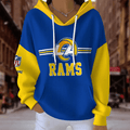 [SPECIAL OFFER] NEW CUSTOMIZED NFL22 LAR LOS ANGELES RAMS RIBBED HOODIE & SWEATSHIRT
