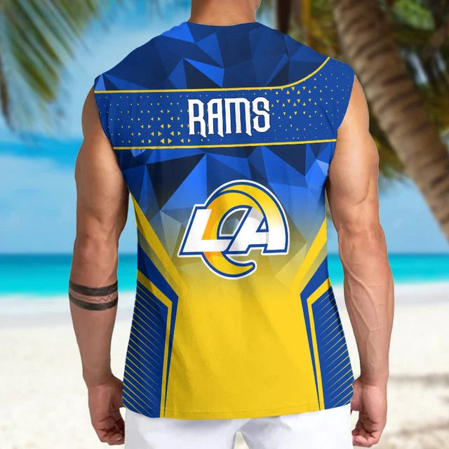 [SPECIAL OFFER] NEW CUSTOMIZED NFL22 LAR LOS ANGELES RAMS MEN'S GYM SHIRT