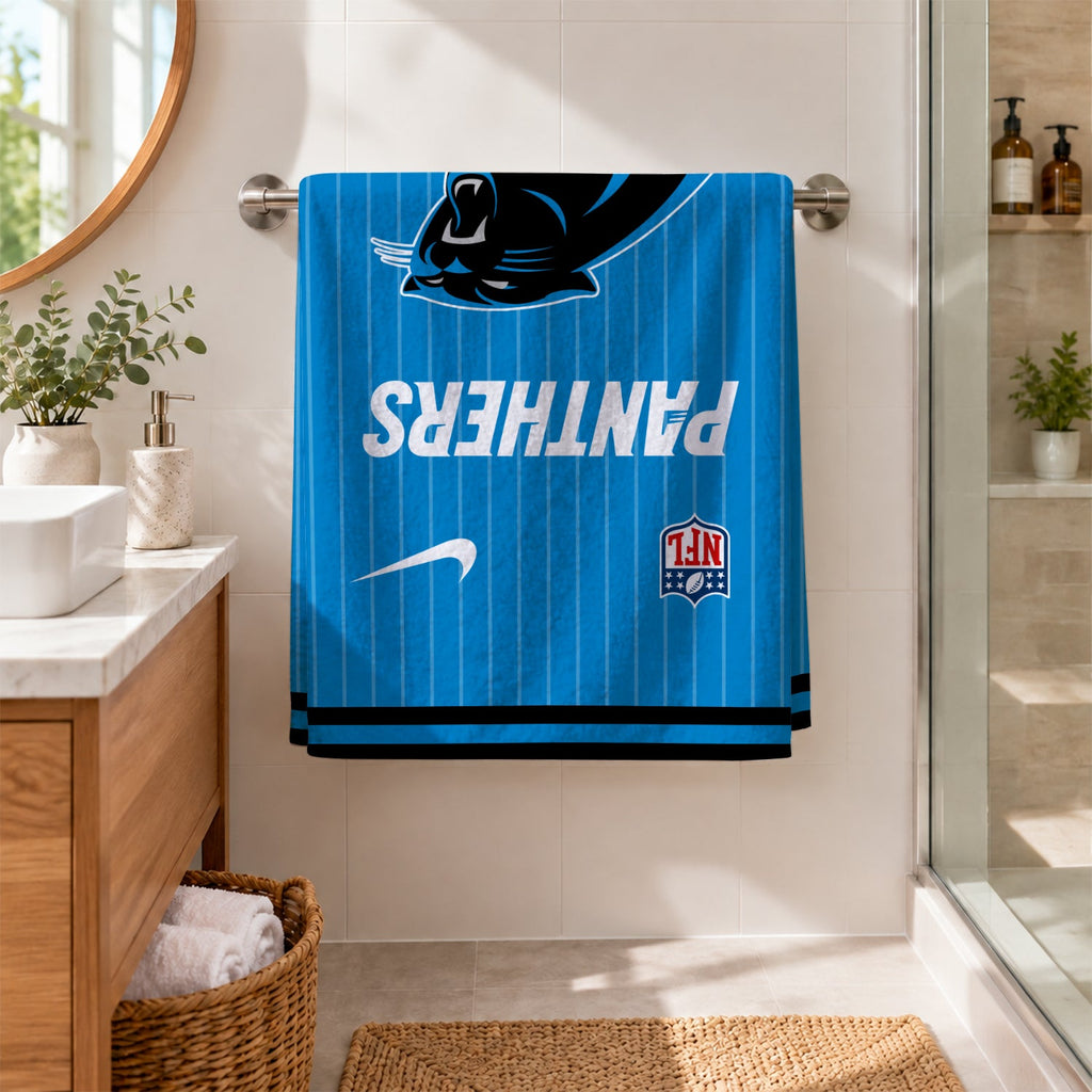 [SPECIAL OFFER] NEW CUSTOMIZED NFL23 CLP CAROLINA PANTHERS BEACH TOWEL