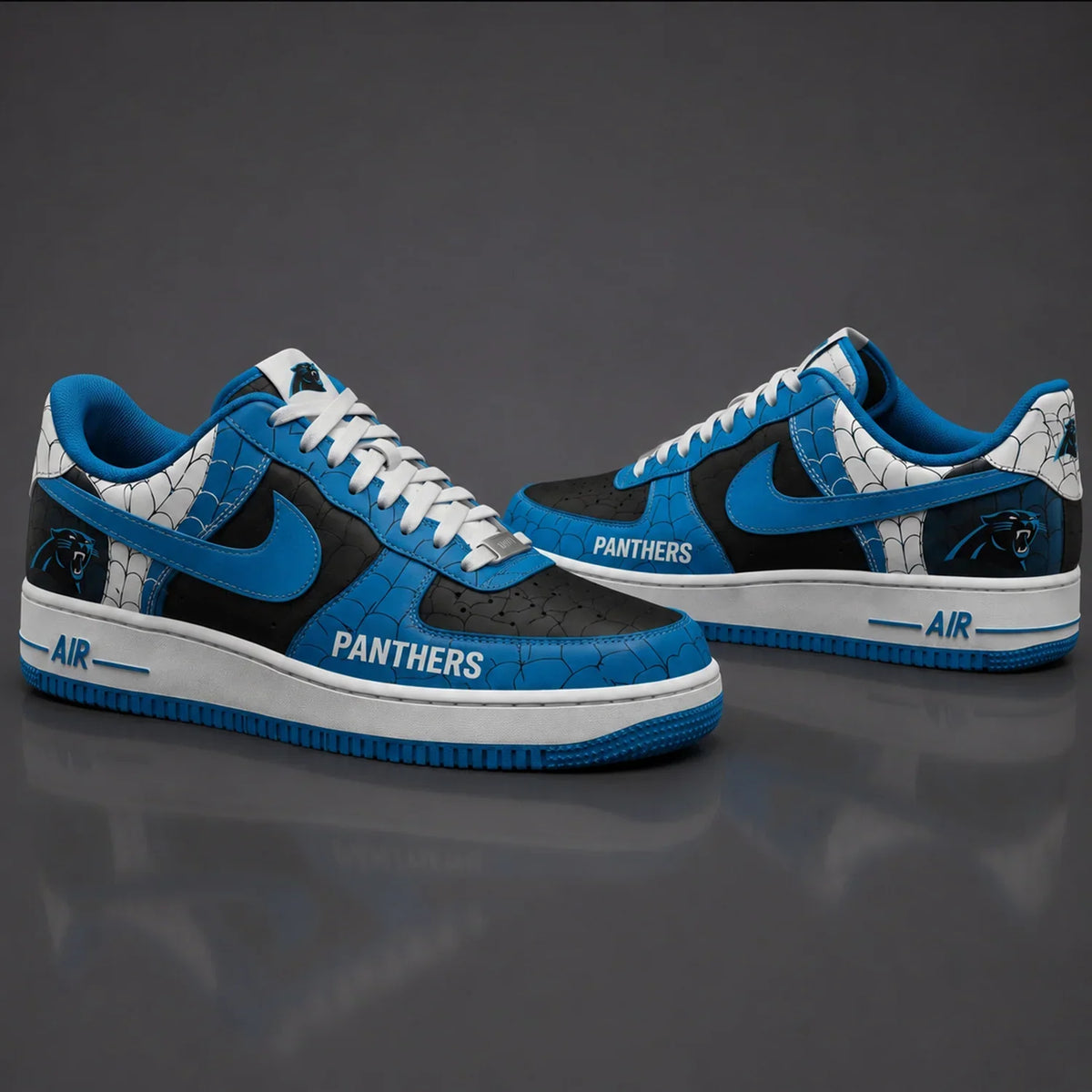 [SPECIAL OFFER] NEW CUSTOMIZED NFL23 CLP CAROLINA PANTHERS x SPIDER AF1 SHOES