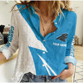 [SPECIAL OFFER] NEW CUSTOMIZED NFL23 CLP CAROLINA PANTHERS WOMEN CASUAL SHIRT