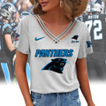 [SPECIAL OFFER] NEW CUSTOMIZED NFL23 CLP CAROLINA PANTHERS V-NECK SHIRT
