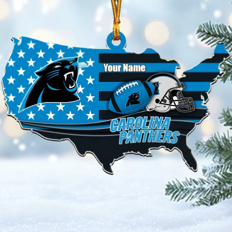 [SPECIAL OFFER] NEW CUSTOMIZED NFL23 CLP CAROLINA PANTHERS CHRISTMAS ACRYLIC ORNAMENT
